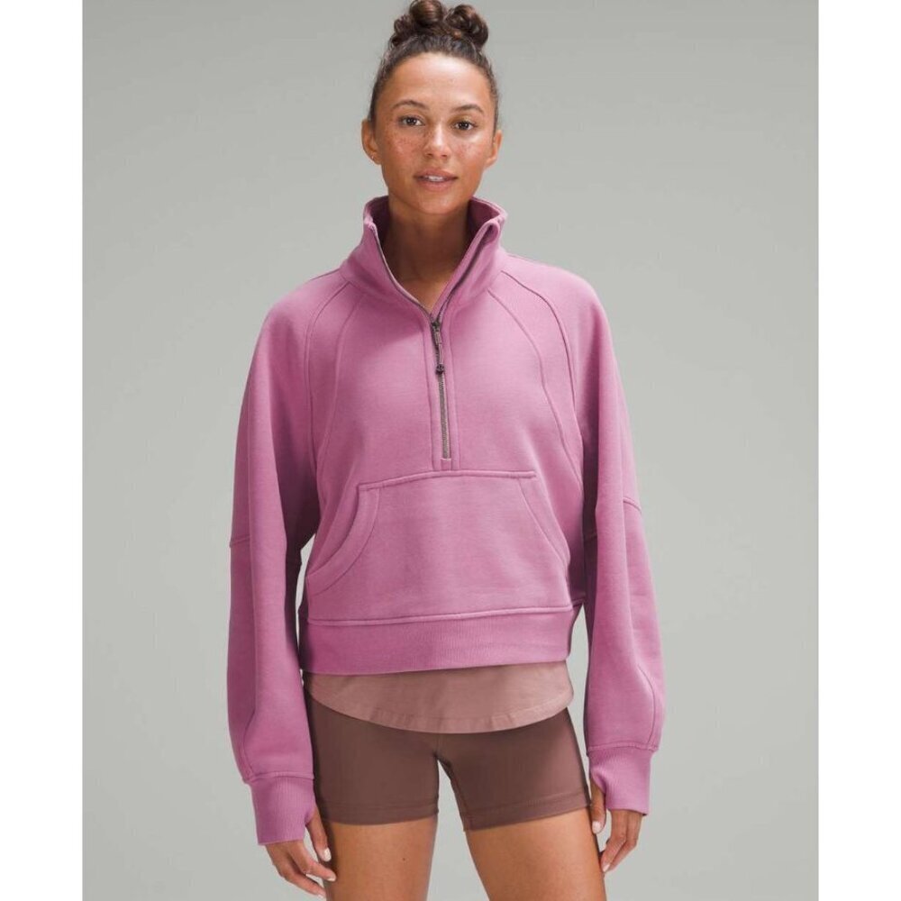 Lululemon Scuba Oversized Funnel Neck Half Zip Velvet Dust XS/S